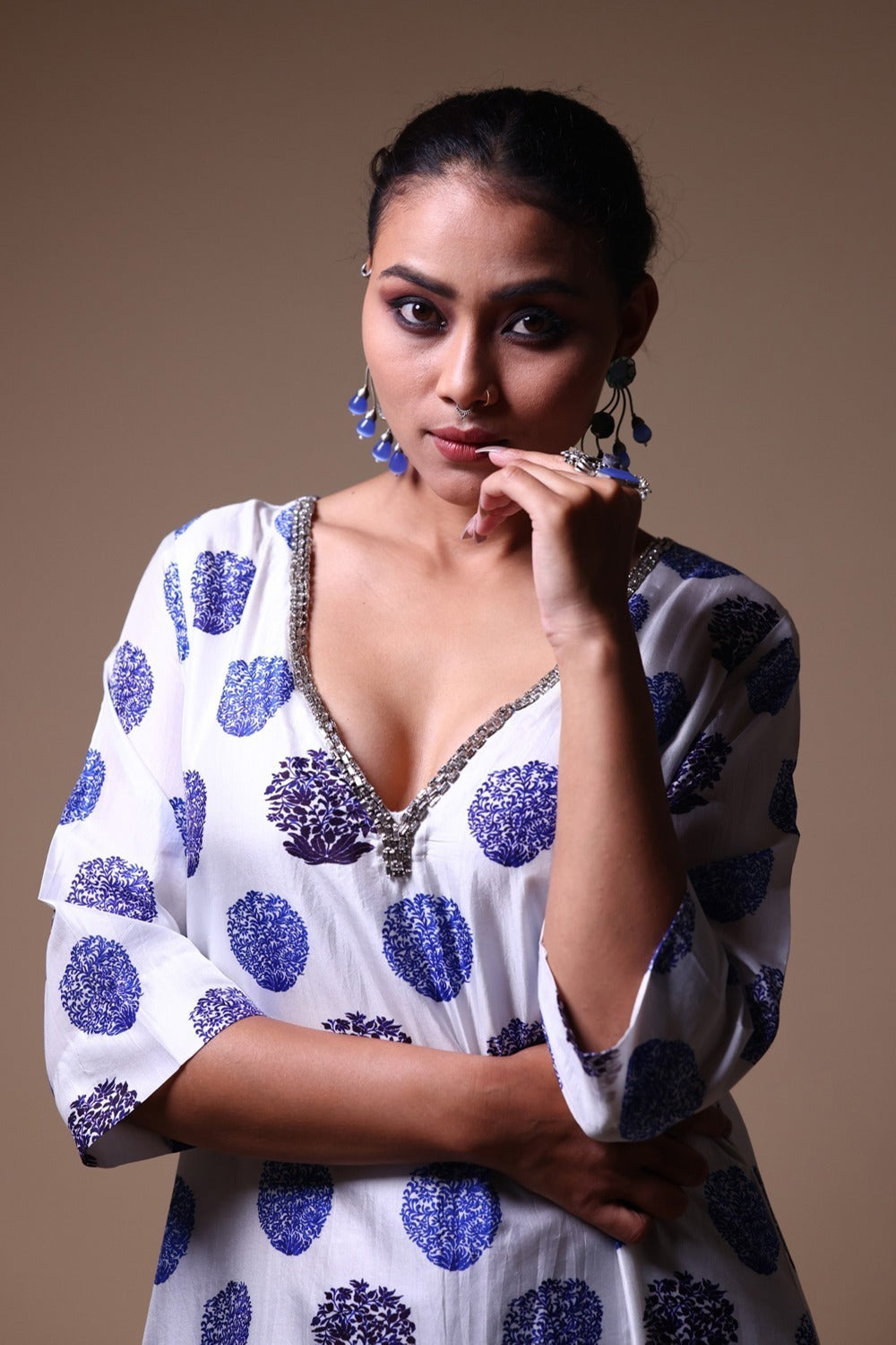 Stone Work Kurta With Palazzo image 5