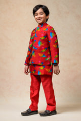 Printed Kurta Pyjama image 2