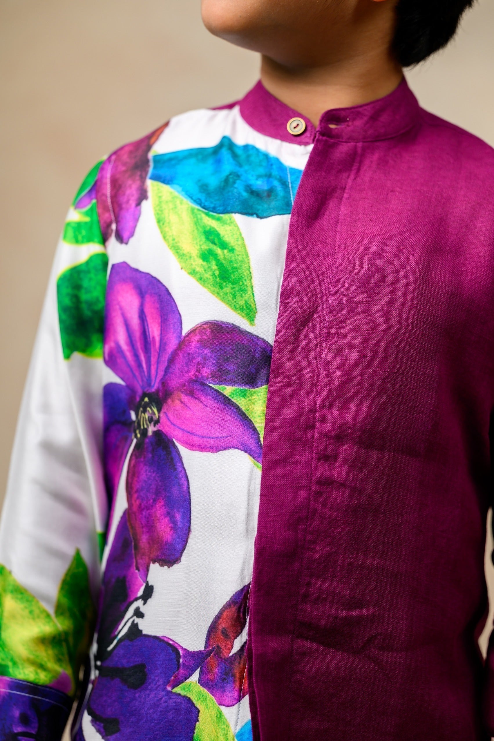 Floral print twinning set for Sister + Brother image 8