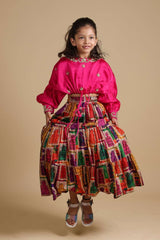 Hand-Embroidered Jharokha Print Twinning Set for Brother  +  Sister image 2