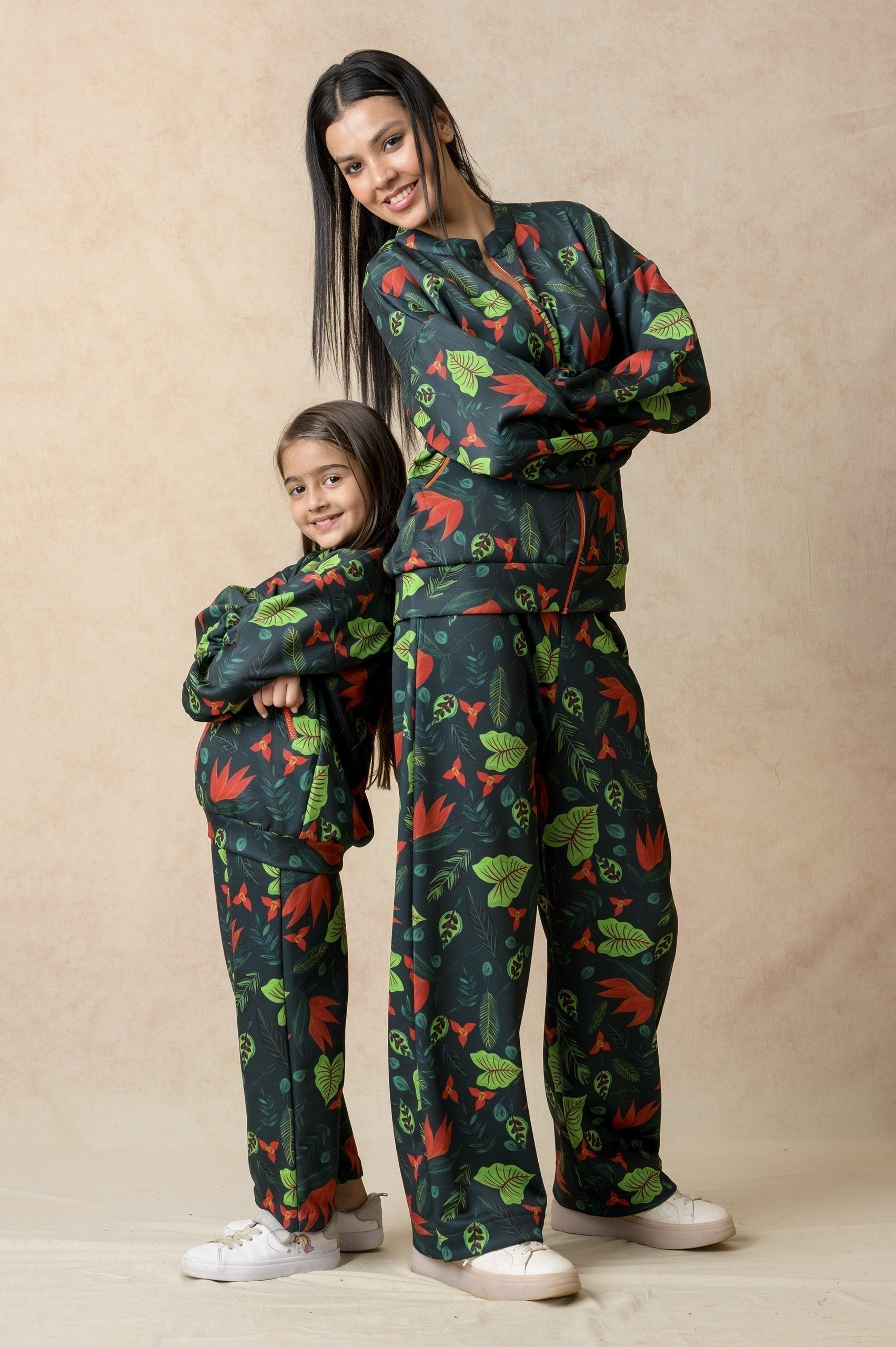 Flaming Lily print twinning set for Mom + Daughter image 0