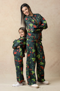 Flaming Lily print twinning set for Mom + Daughter image 0