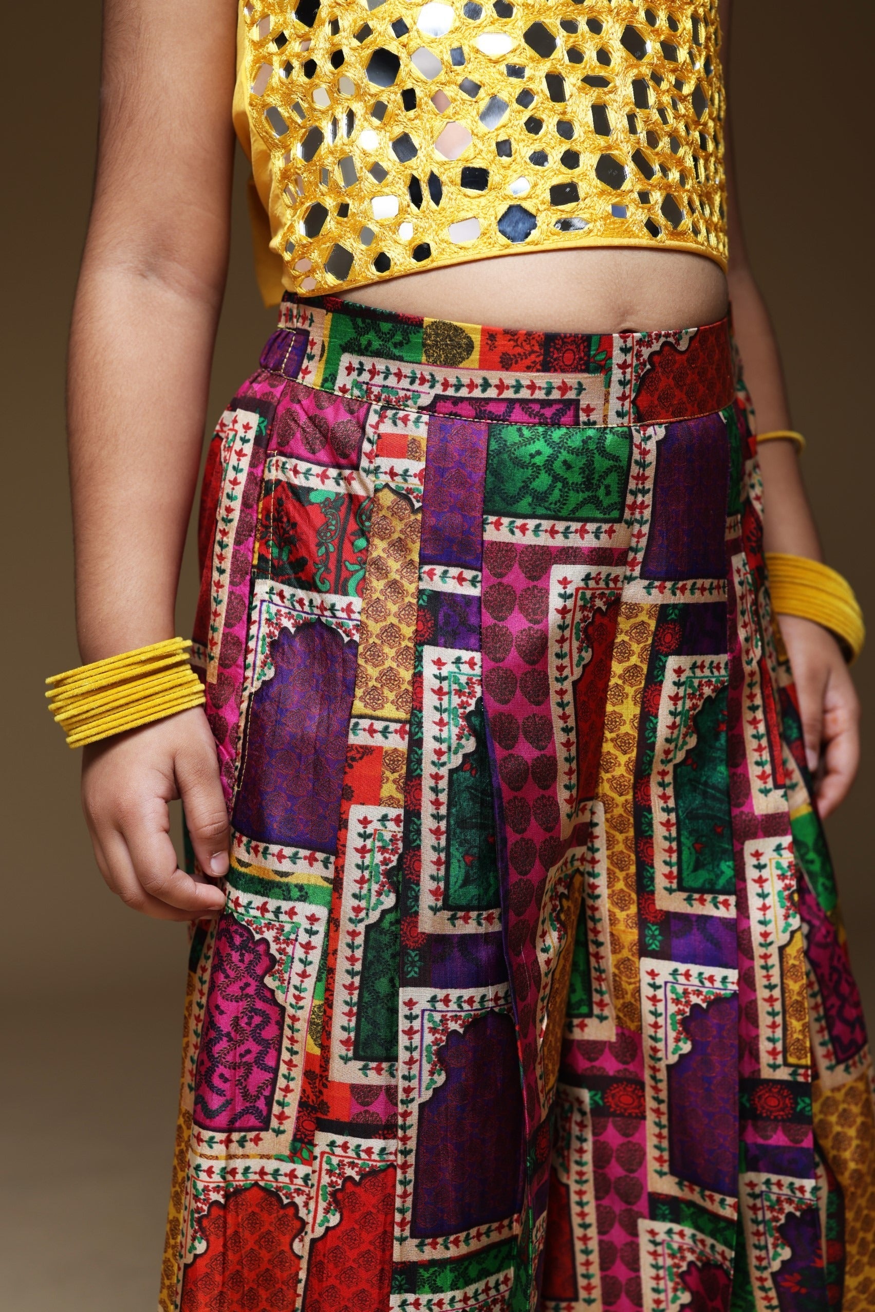 Hand Embrodiered Halter Top With Pleated Pant image 5