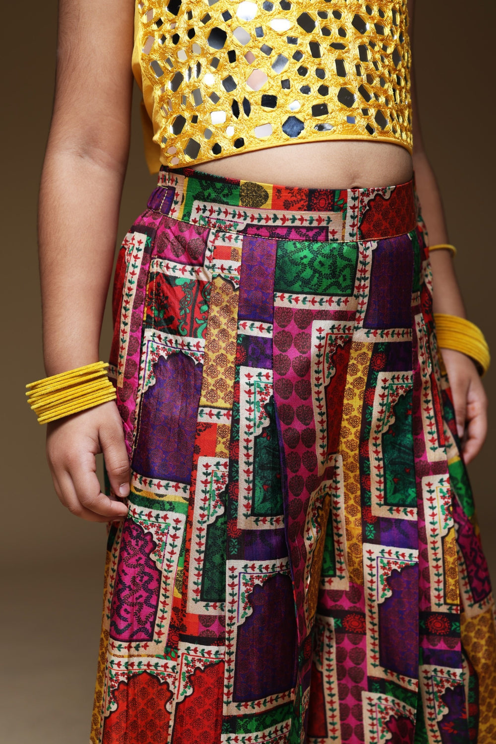 Hand Embrodiered Halter Top With Pleated Pant image 5