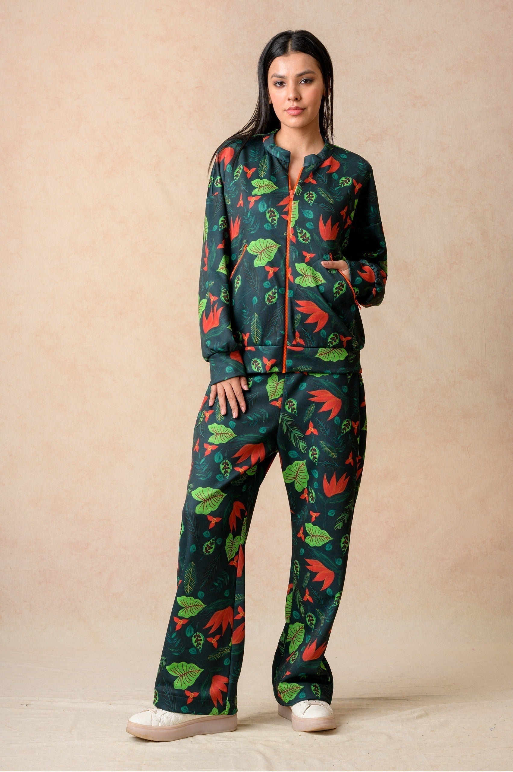 Flaming Lily printed Jogger image 0