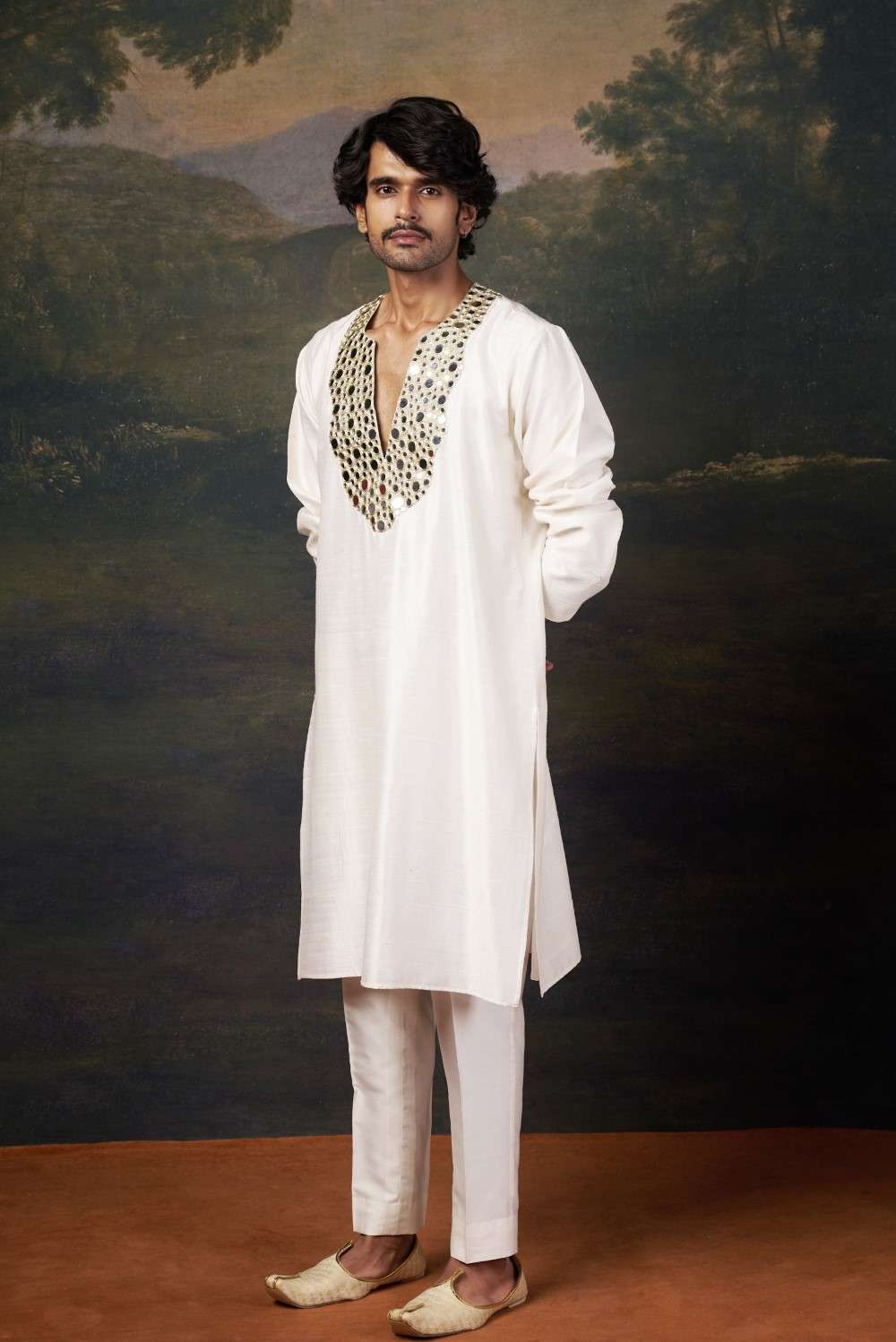 Mirror Work Kurta with Matching Pyjama image 4
