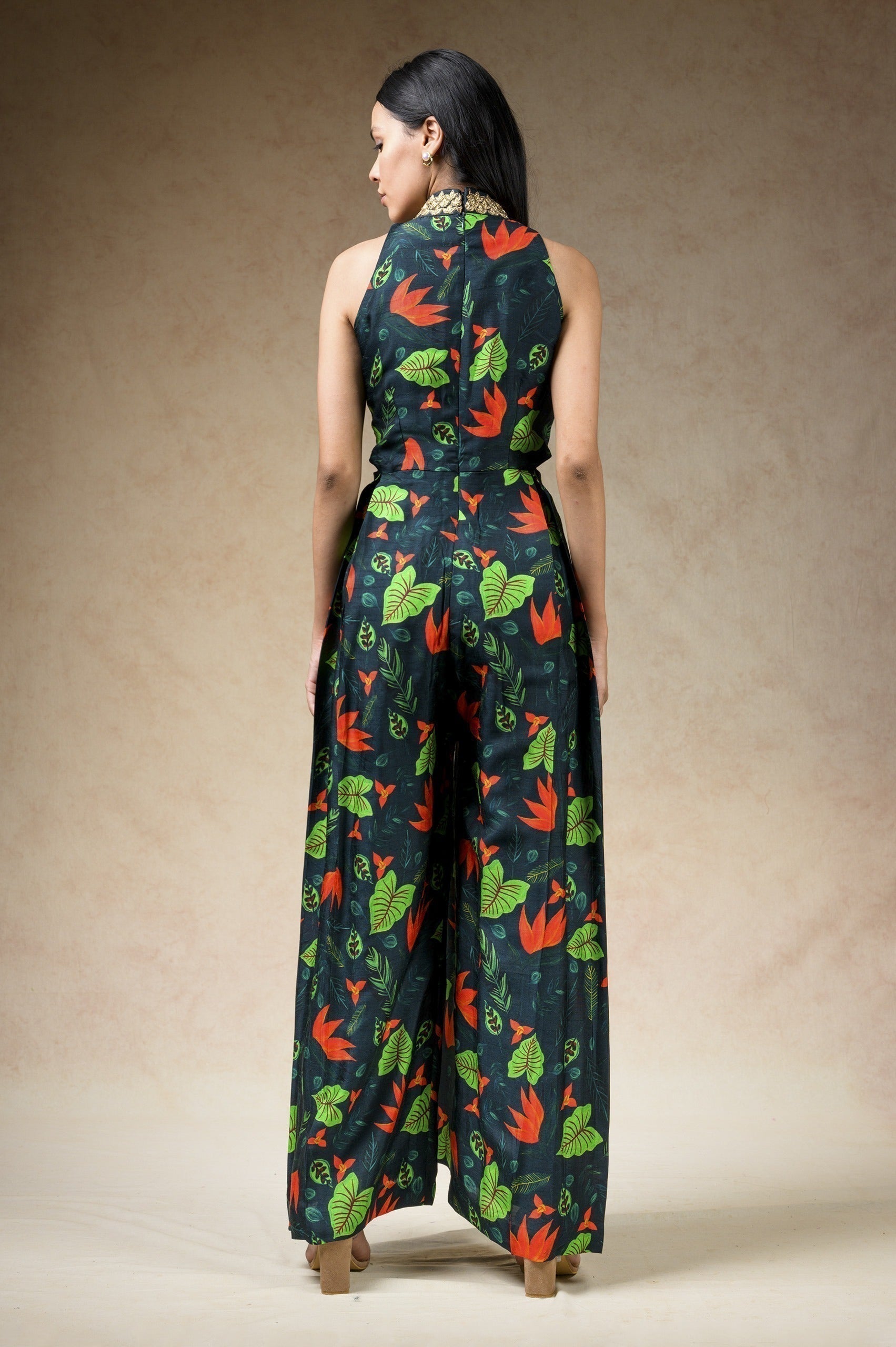 Hand Embroidered Flared Jumpsuit image 1