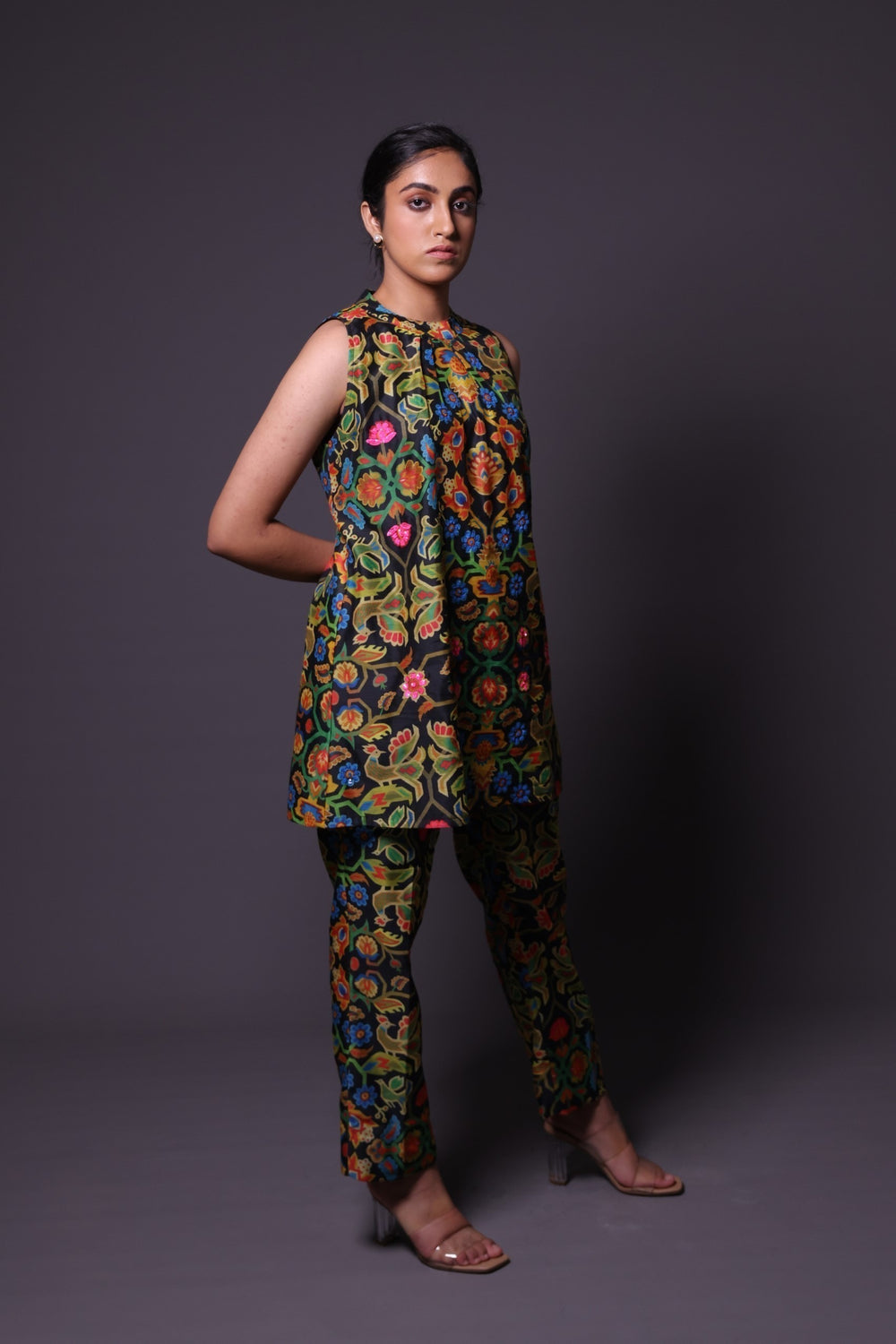 Printed Coord Set with Hand Embroidery image 2