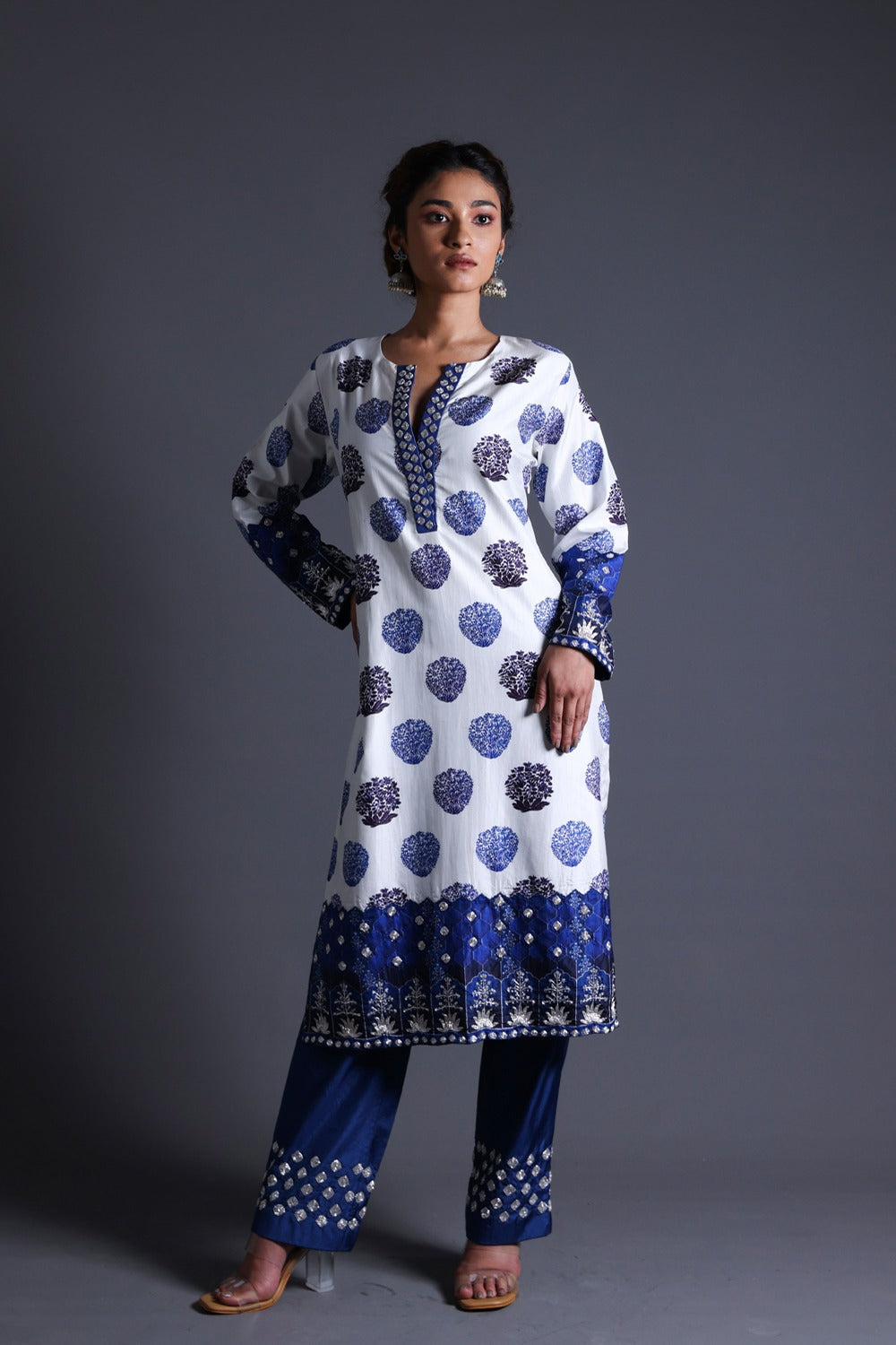 Hand Embroidered Kurta With Pant And Dupatta image 2