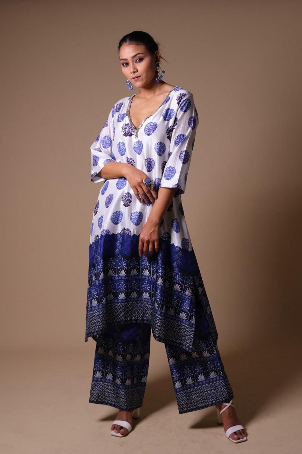 Stone Work Kurta With Palazzo image 4