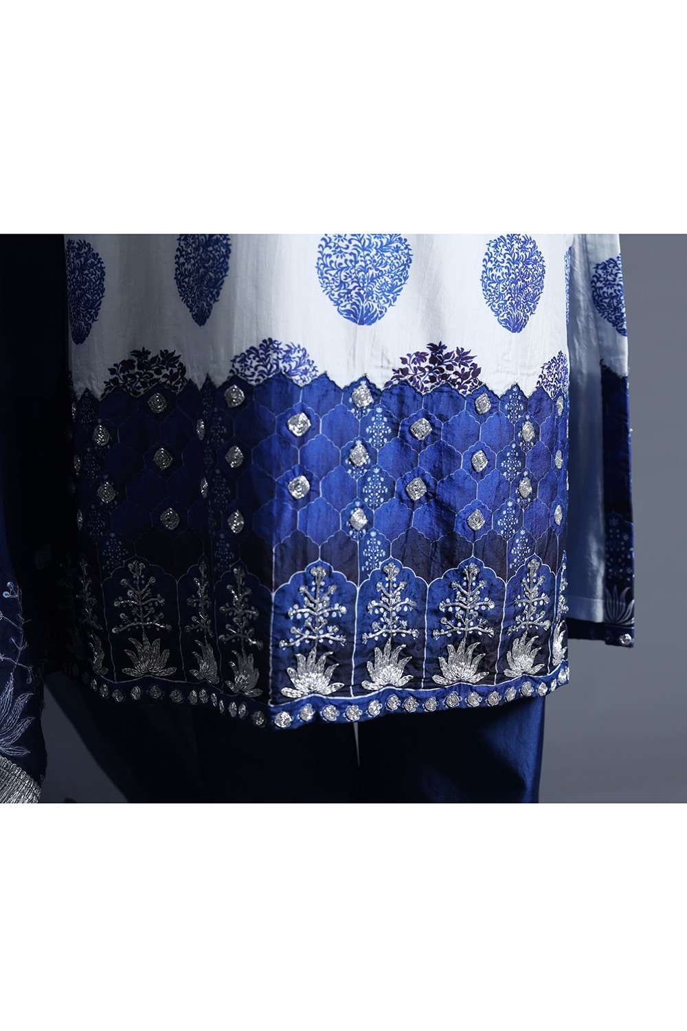 Neeli Buti Zardozi Work  twinning set for Mom + Daughter image 13