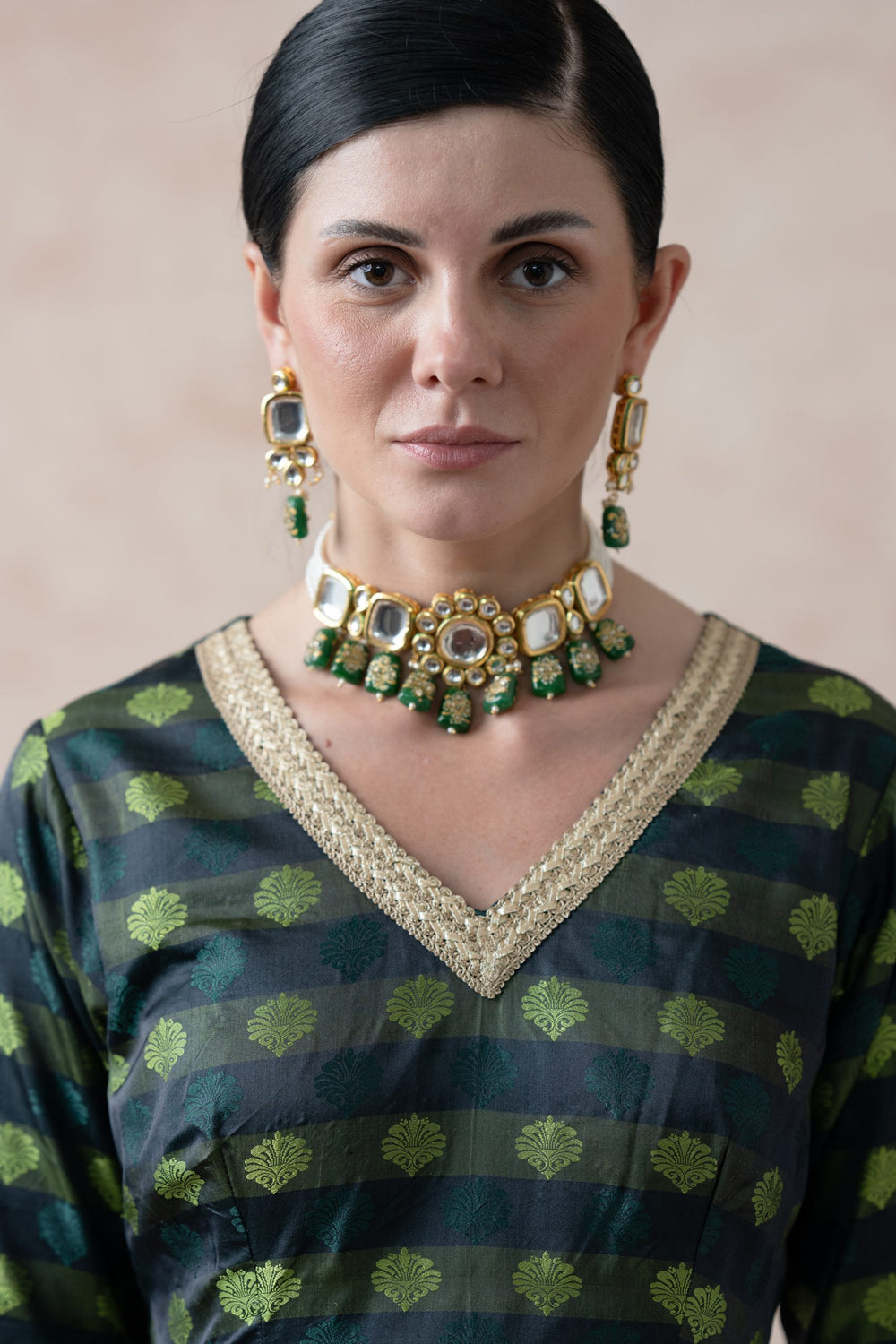 Tanchoi Silk Anarkali with palazzo, dupatta image 5