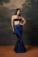 Influencer Sakshi Aggarwal in our Embellished Saree gown with Heavy Swarovski Work (Copy) image 3