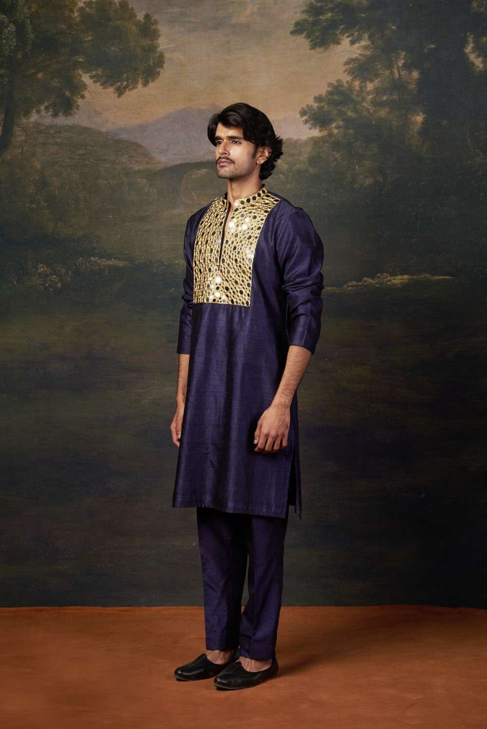 Heavy Mirror Work Kurta with Matching Pyjama image 3