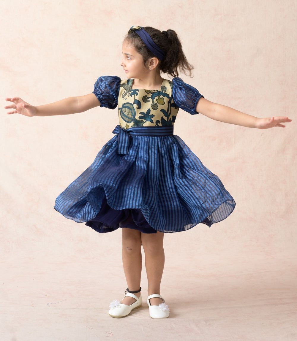 Shades of blue frock image 2