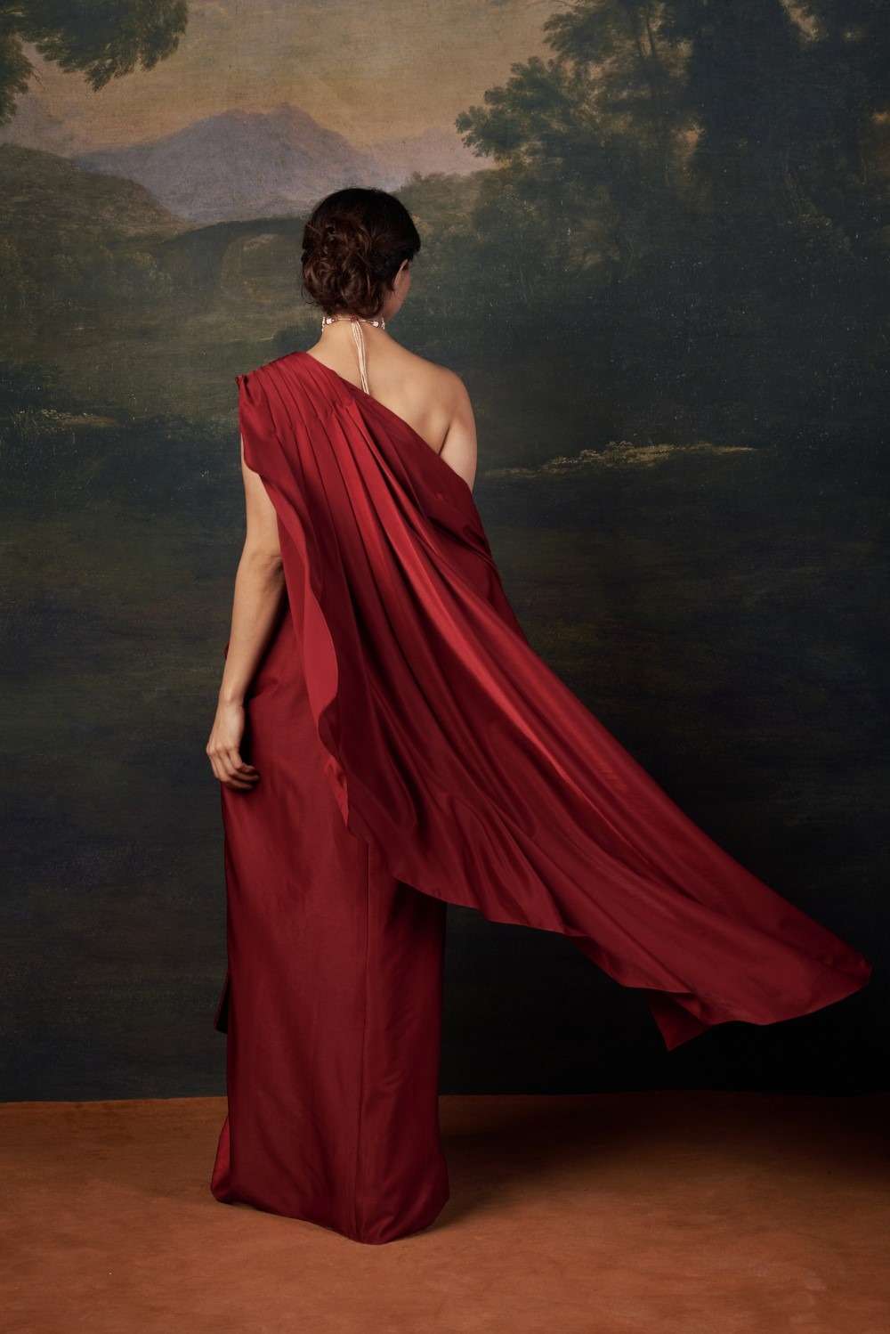 Stylish Strapless Hand-Embroidered Blouse with Pre-Draped Saree image 5