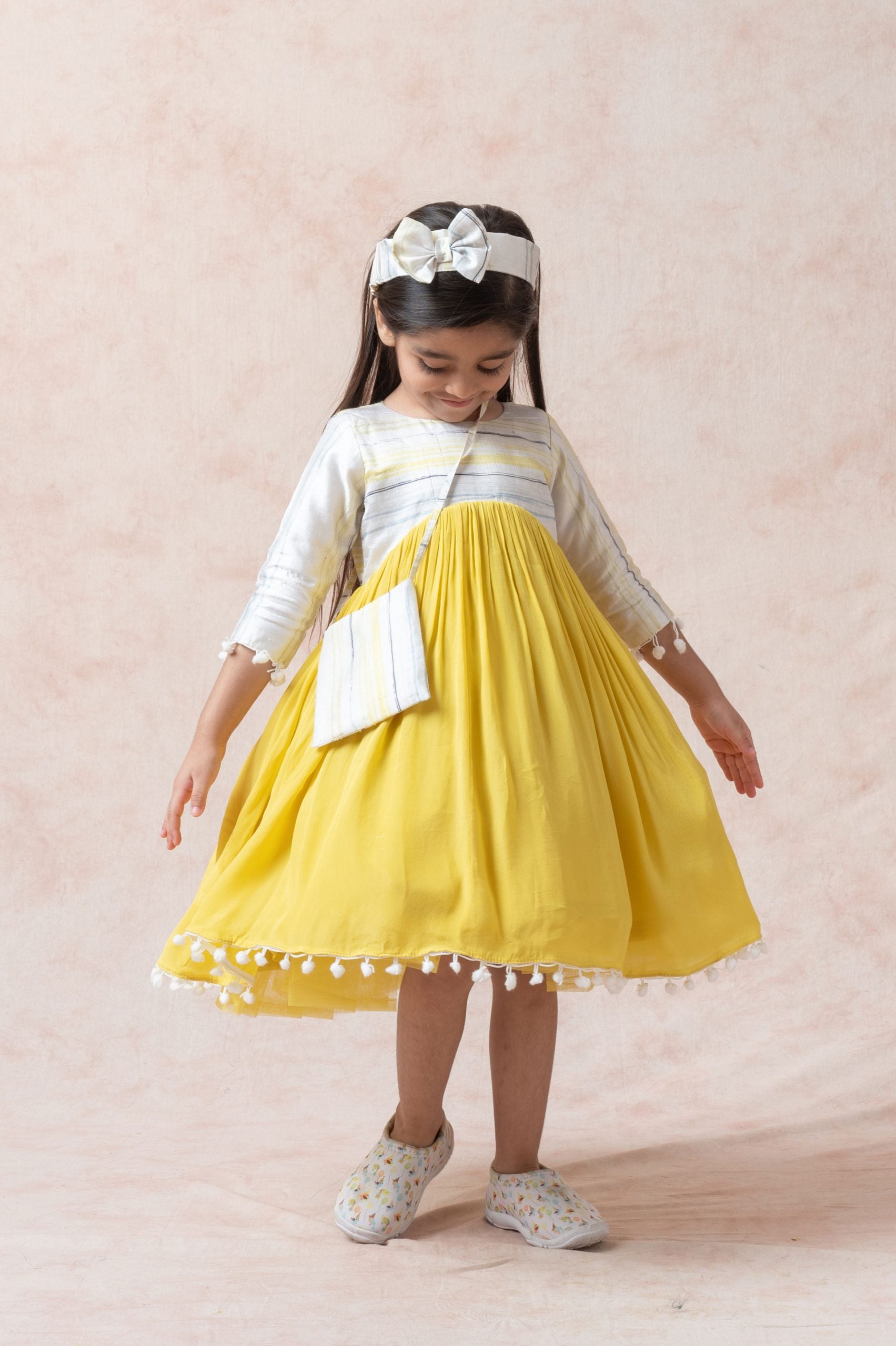 Silk fit & flare frock image 3