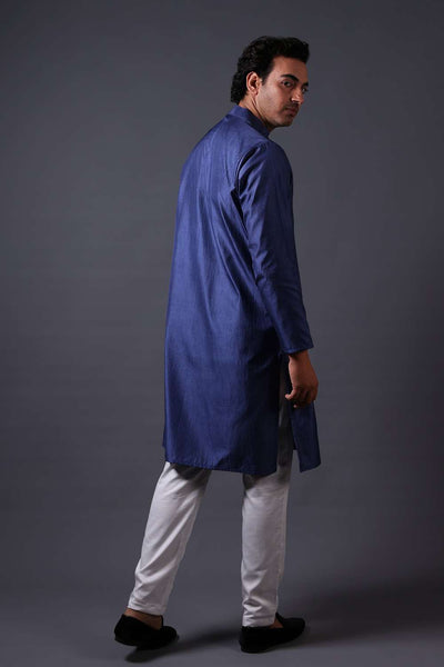 Neeli buti Hand Embroidered twinning set for Men + Women image 4