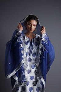Neeli Buti Zardozi Work  twinning set for Mom + Daughter image 11