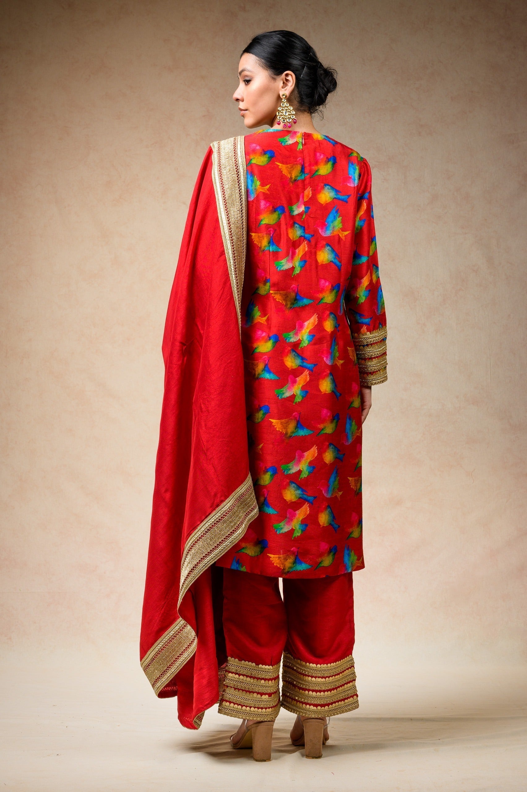 Suit With Palazzo, Dupatta image 2