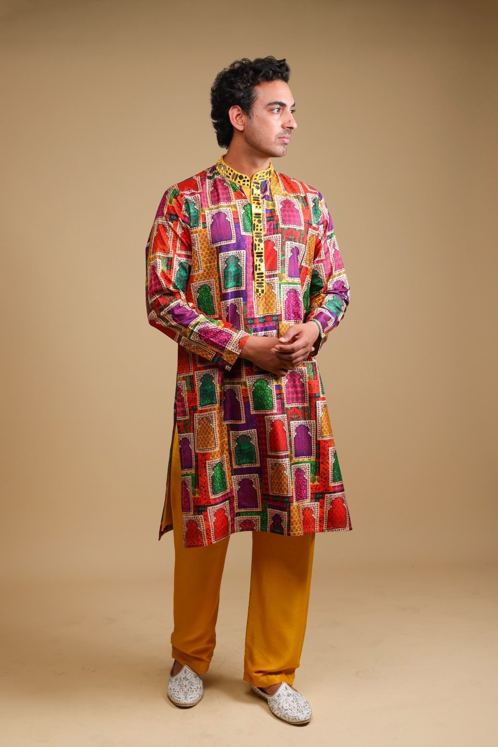 Mirror Work Kurta With Matching Pyjama image 2