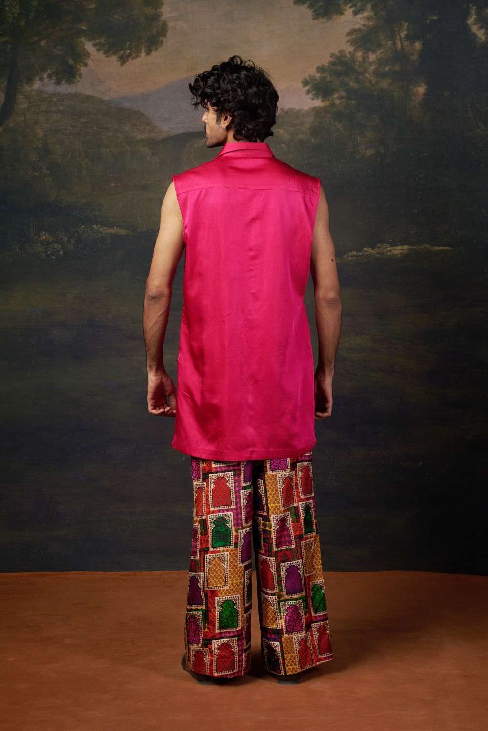 Hand-Embroidered Logo Kurta with Pyjama image 4