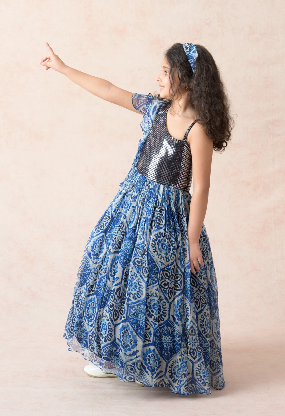 Maya metallic gown image 2