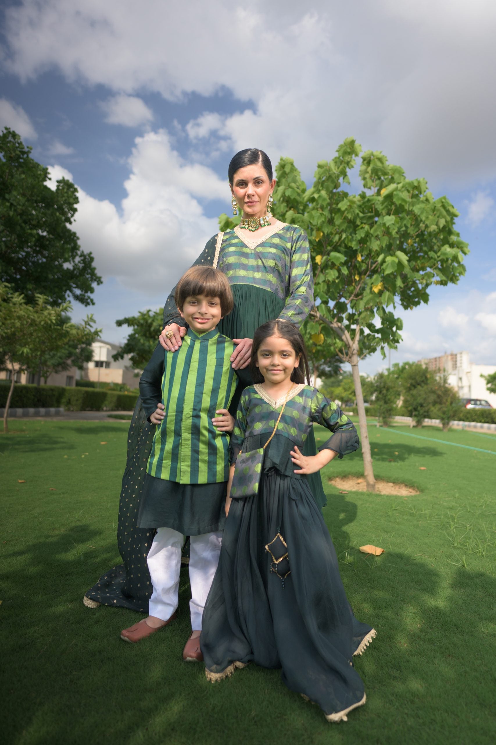 Tanchoi Silk Twinning Set for Mom + Son image 7