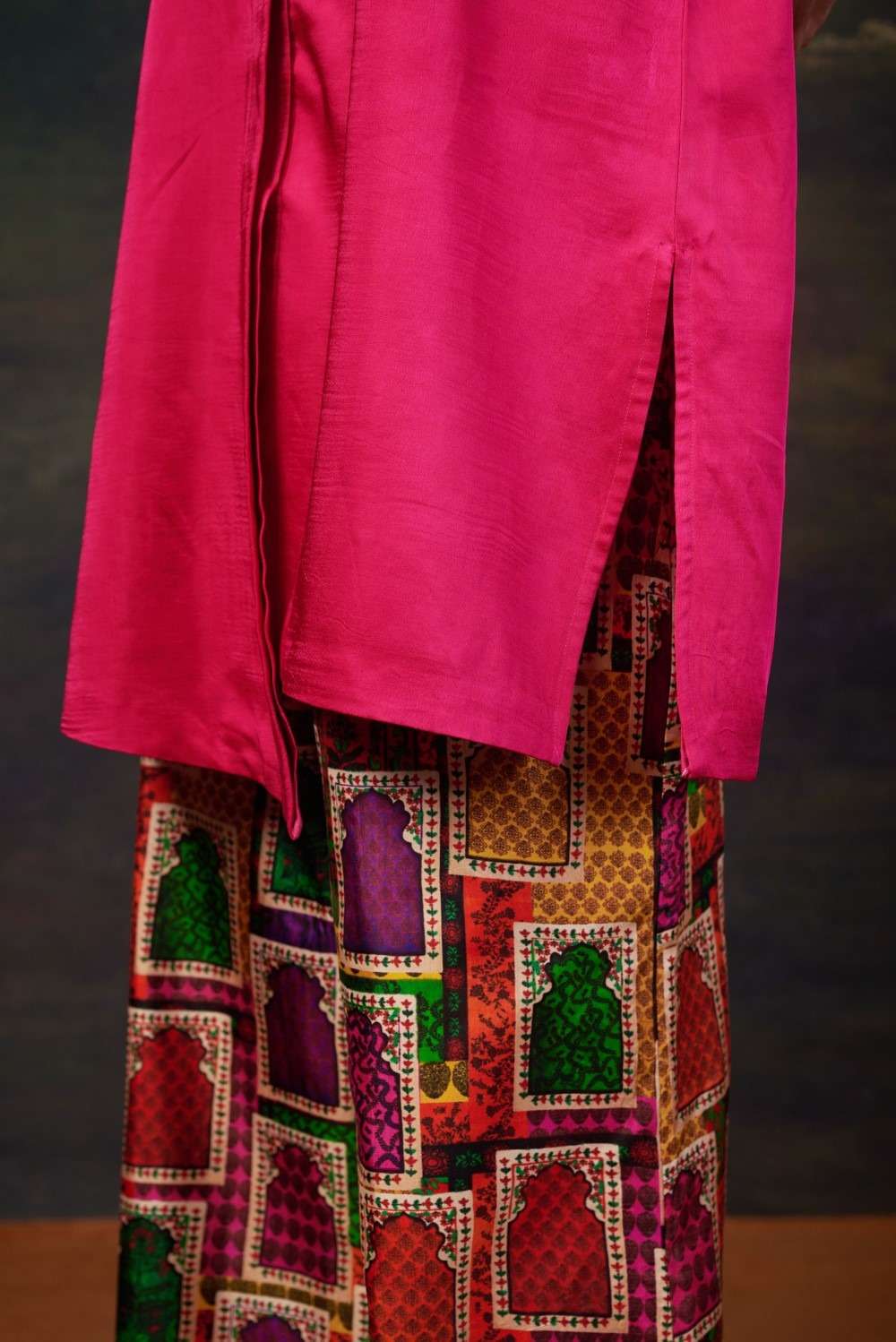 Hand-Embroidered Logo Kurta with Pyjama image 6