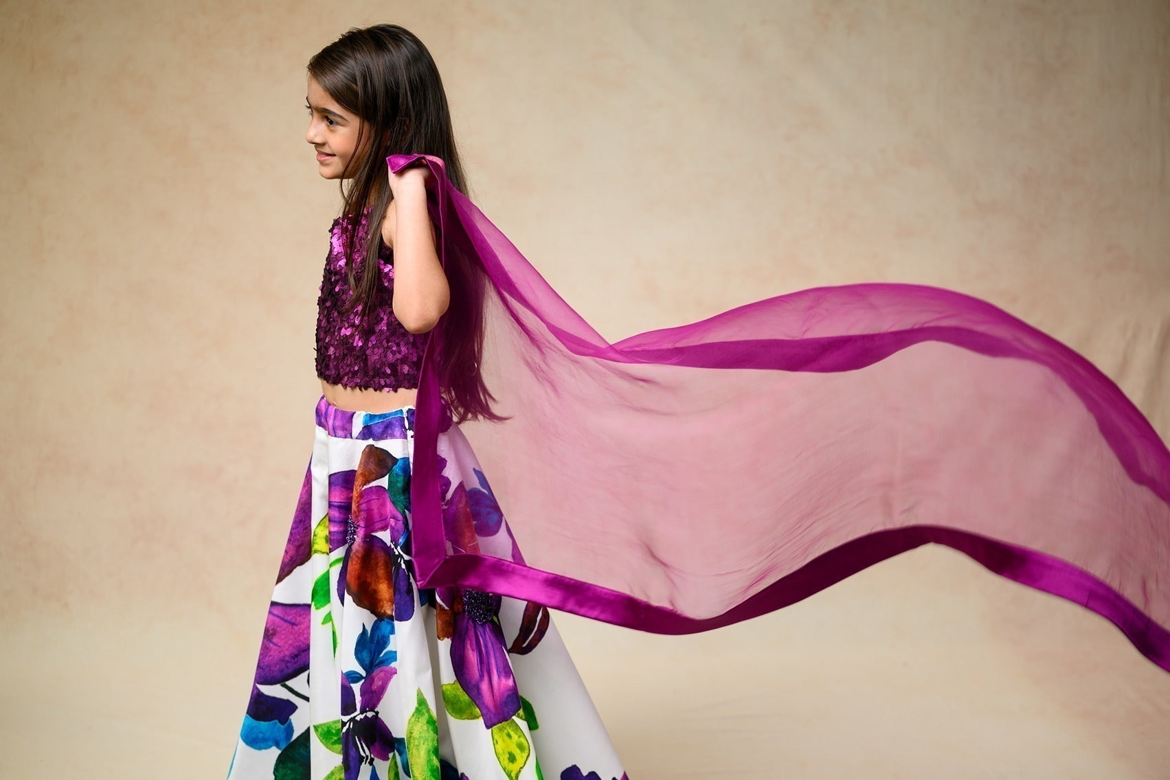 Hand Embroidered Silk Lehenga With Blouse, Dupatta image 8