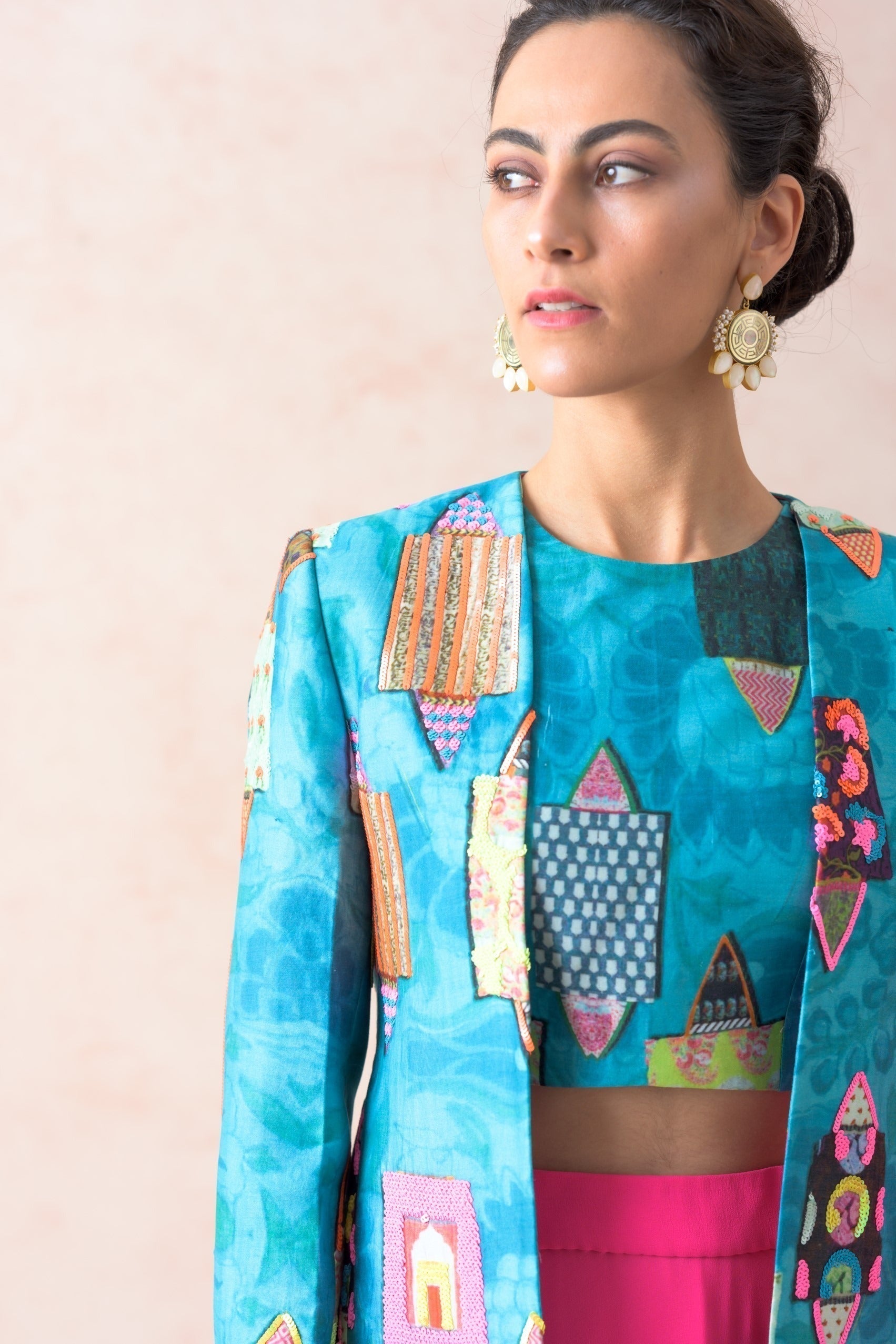 Ayra silk jacket lehenga image 10