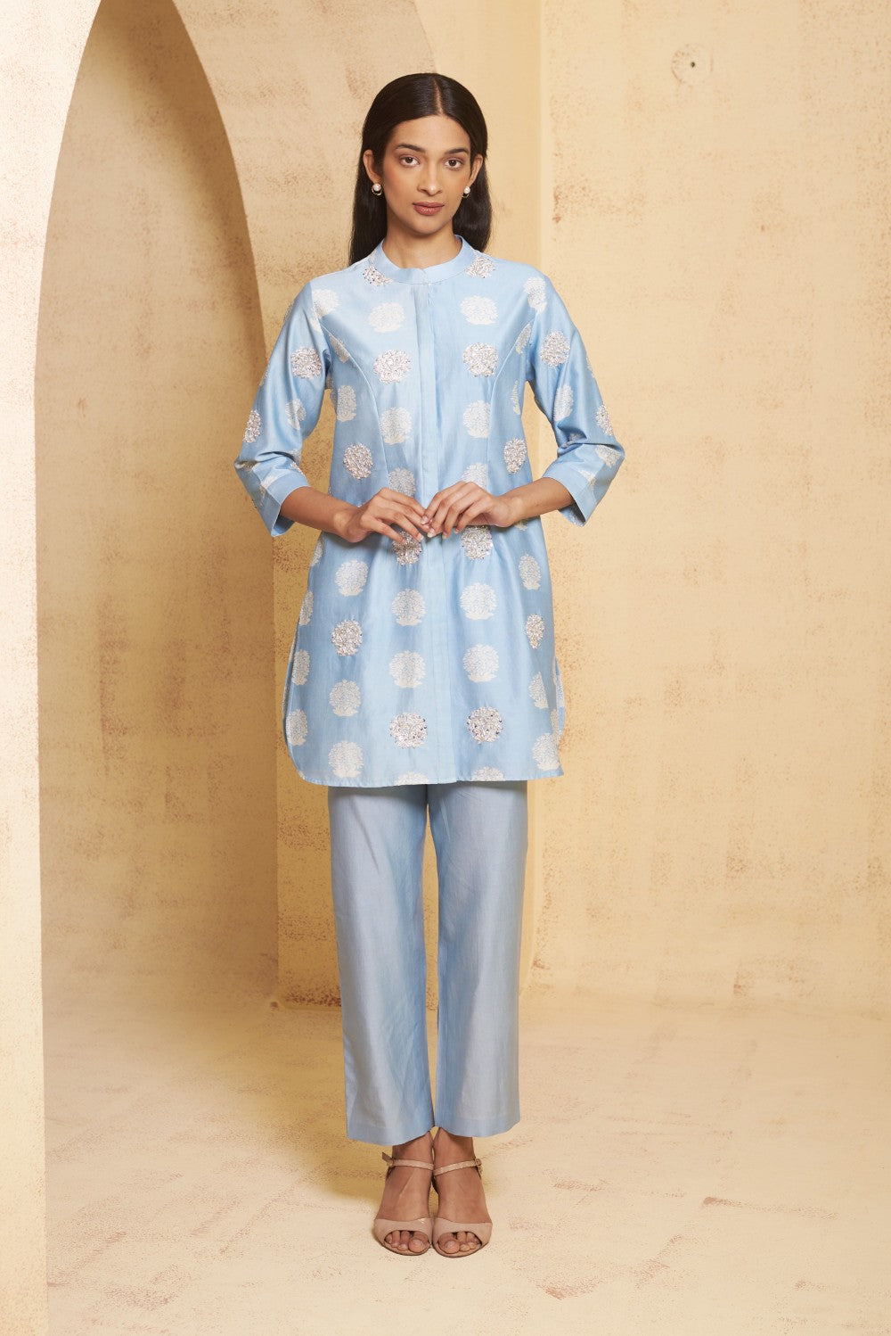 Hand Embroidered coord set image 5