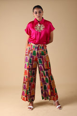 Hand Embroidered Shirt With Pleated Pants image 1