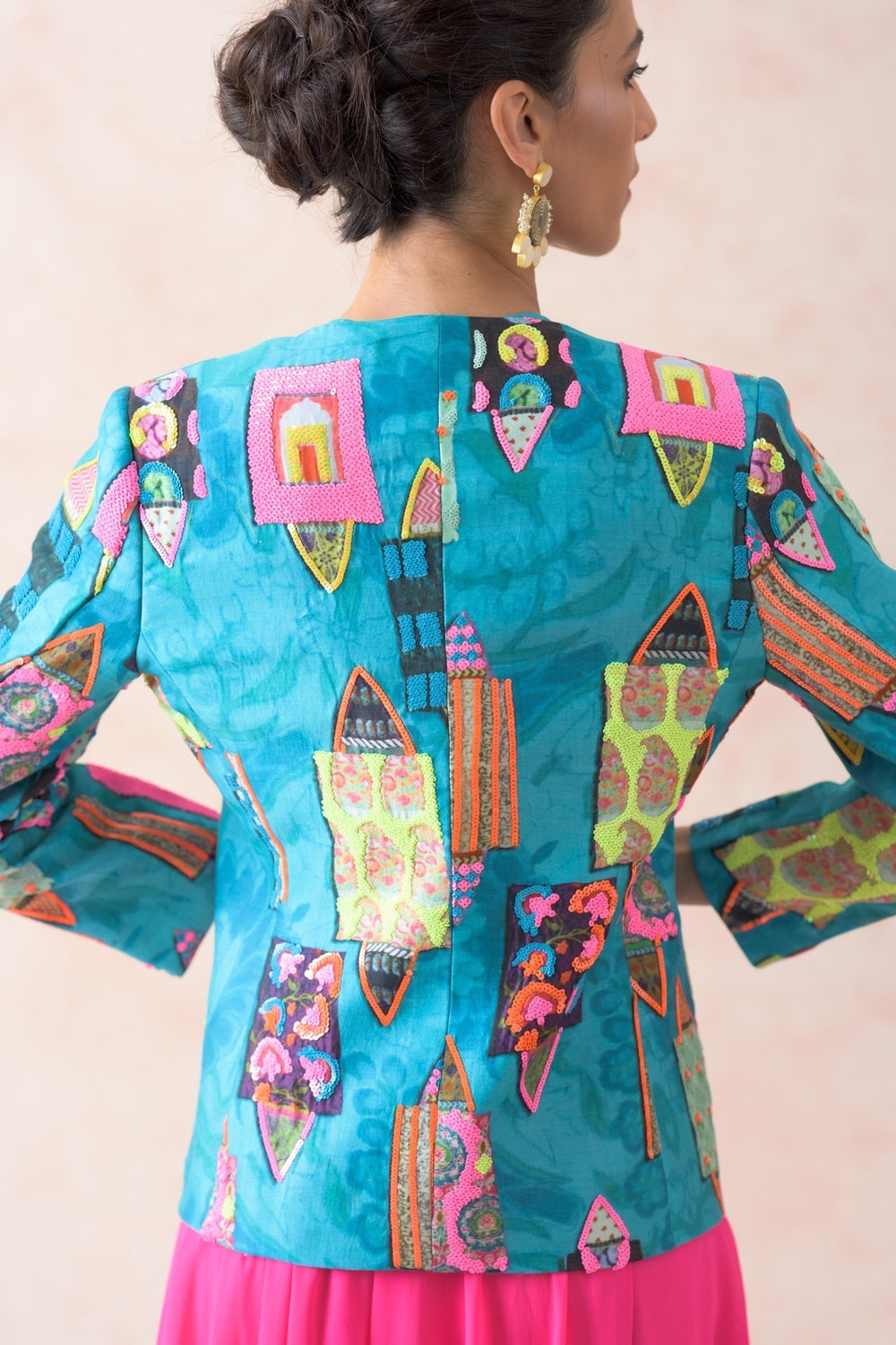 Ayra silk jacket lehenga image 13