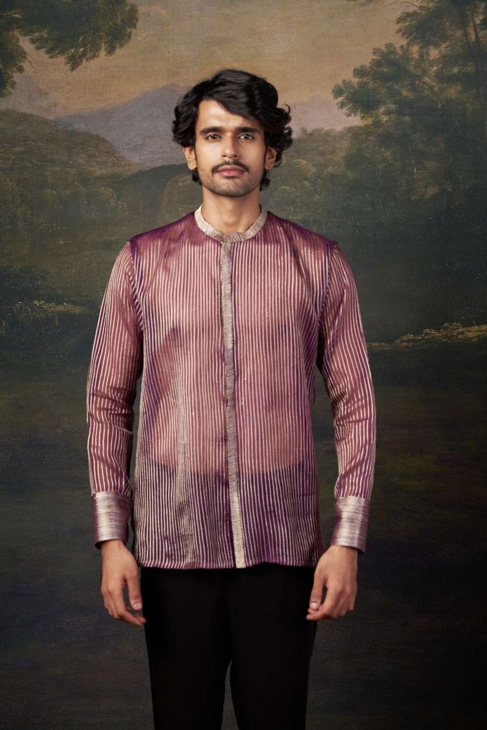 Pure Organza Hand-Embroidered Shirt image 1