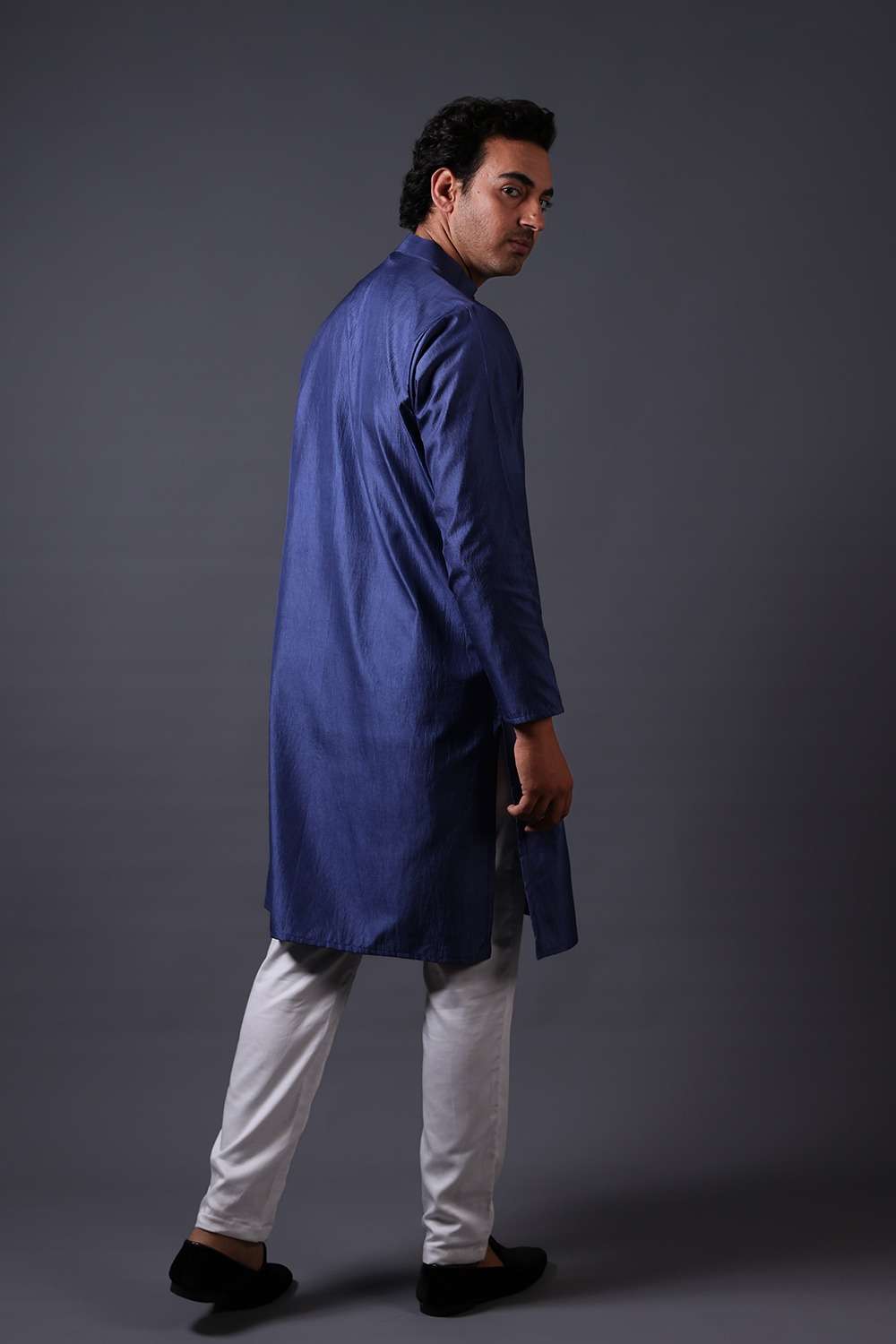 Neeli buti Hand Embroidered twinning set for  Father + Daughter + Son image 4