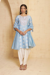 Hand Embroidered Short Anarkali with pyjama image 3