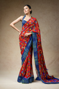 Birds print hand embroidered twinning set for Mom + Daughter image 1
