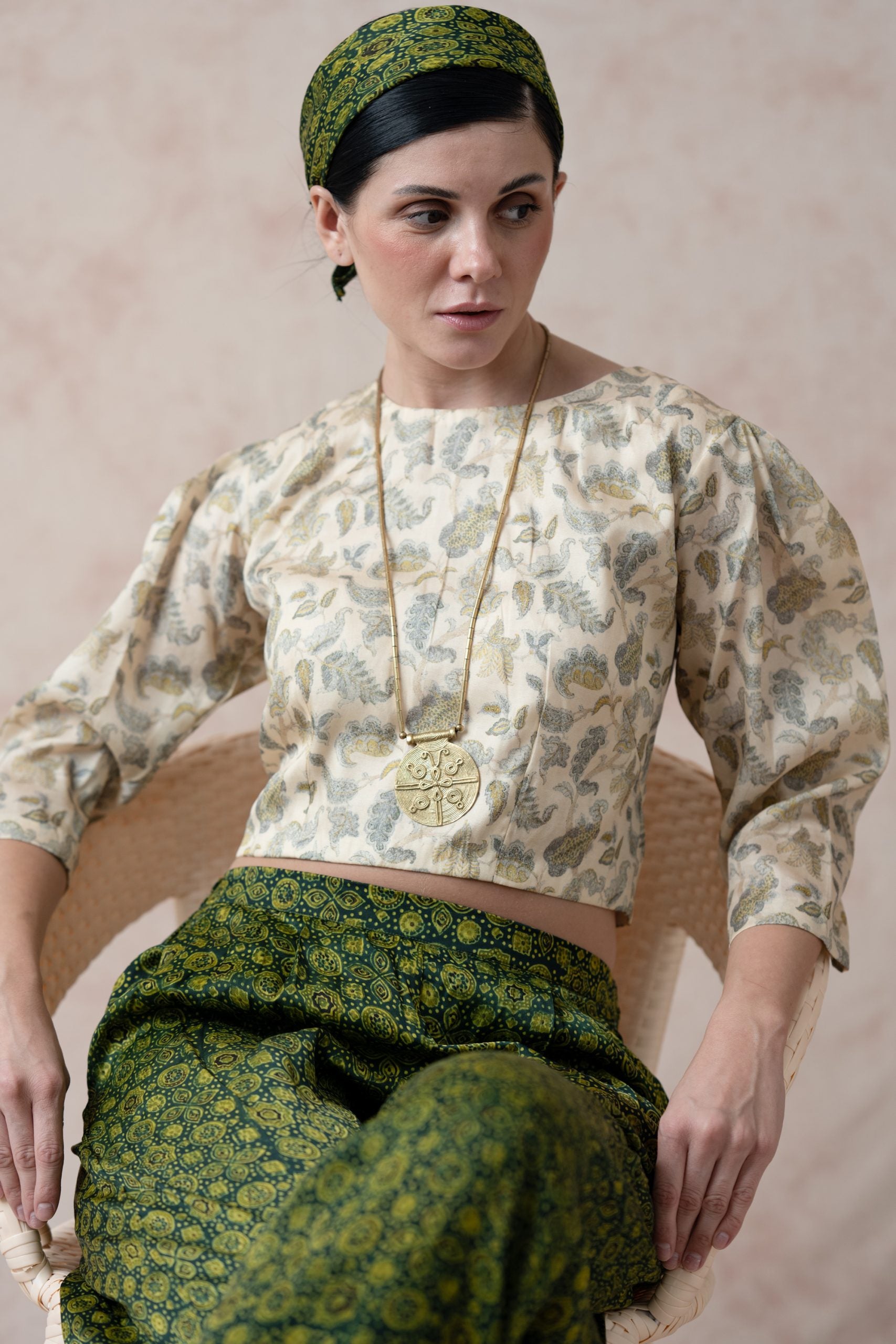 Ajrakh Print Twinning Set for Mom + Son image 6