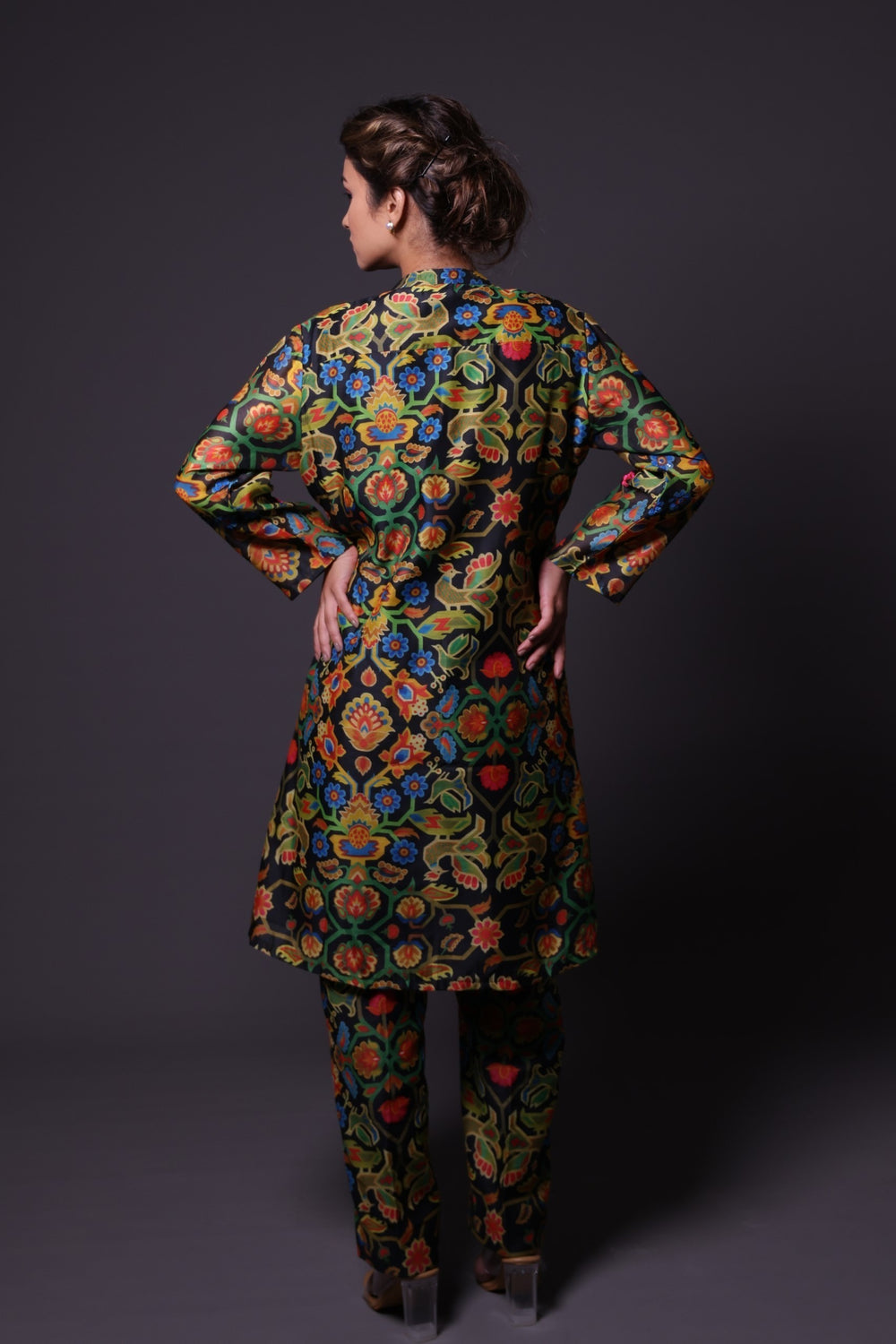 Printed Pin-Tuck Kurti with Hand Embroidery image 4