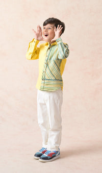 Linen panel stripes shirt image 2