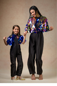 Embellished Cape With Jumpsuit image 4