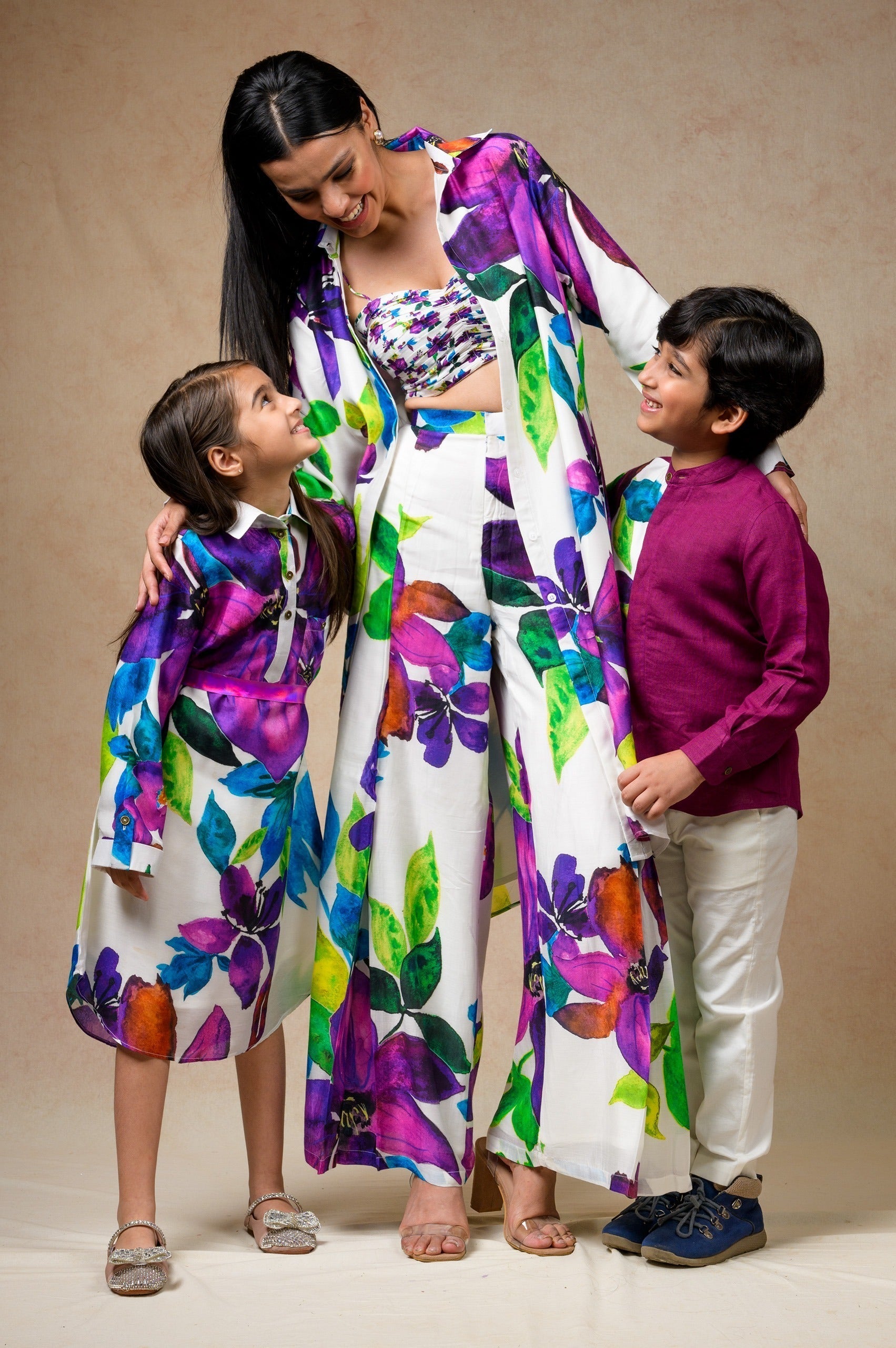 Floral print twinning set for Mom + Daughter + Son image 33