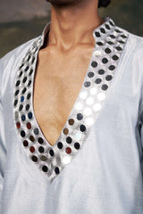 Mirror Work Kurta with Matching Pyjama image 3