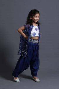 Neeli Buti Zardozi Work  twinning set for Mom + Daughter image 2