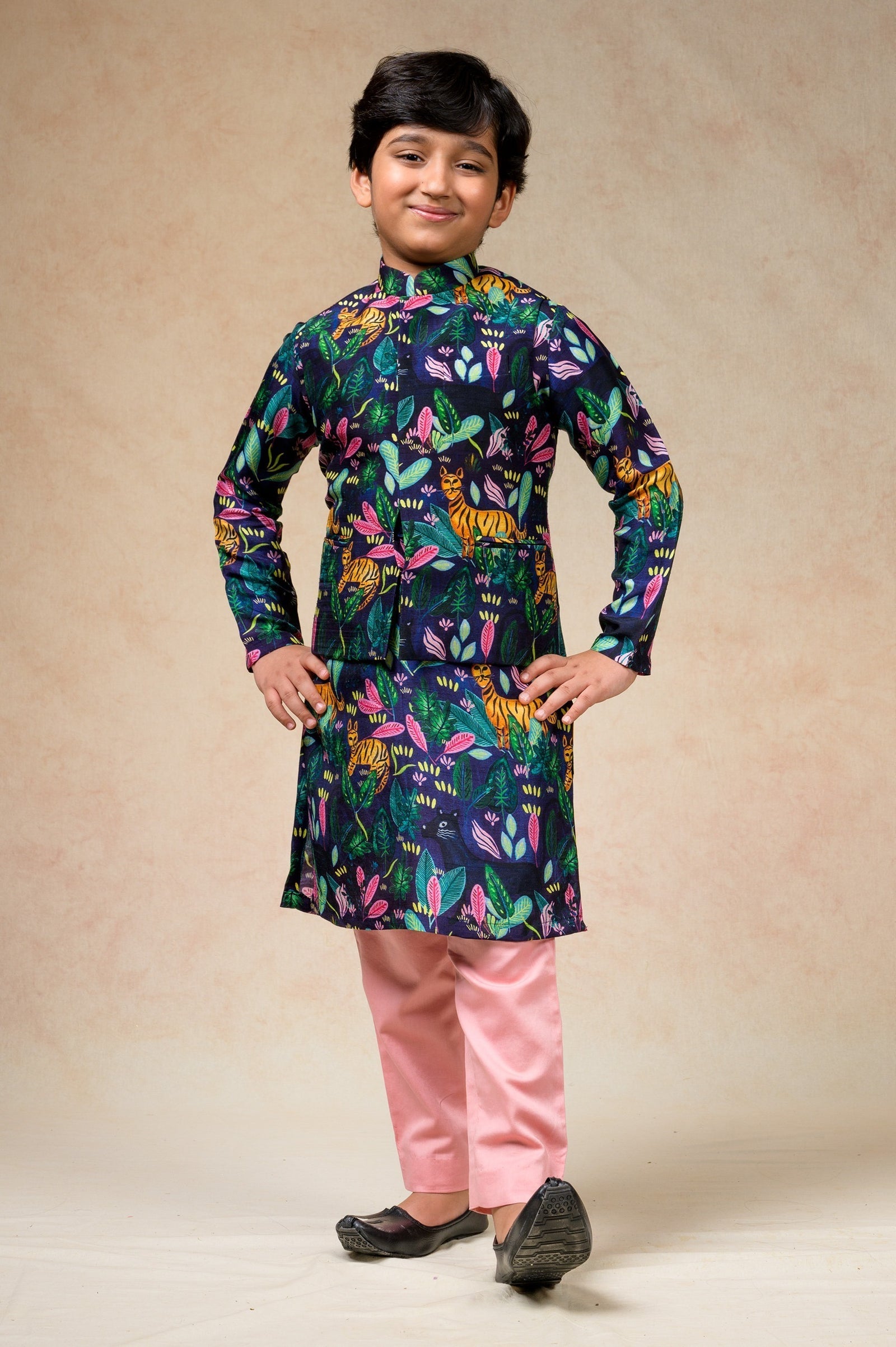 Multicolor jungle print twinning set for  Sister + Brother image 13