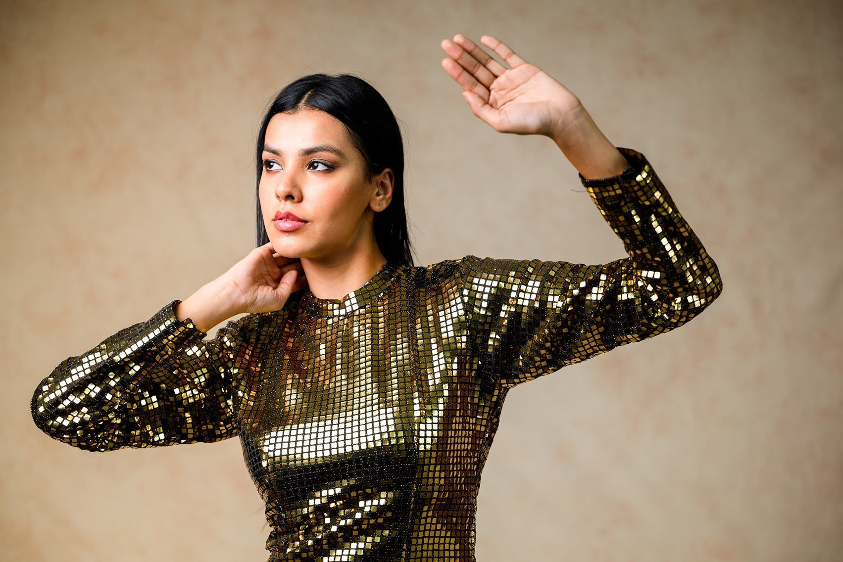 Gold Bodycon Dress image 10