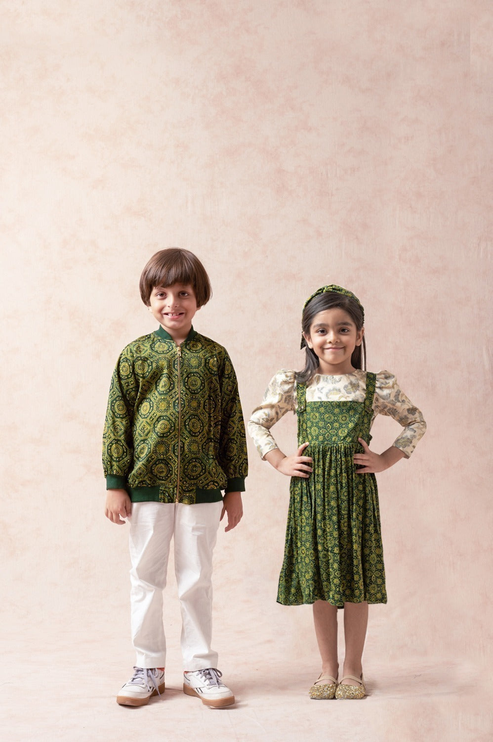 Ajrakh Print Sibling set for Brother + Sister image 0