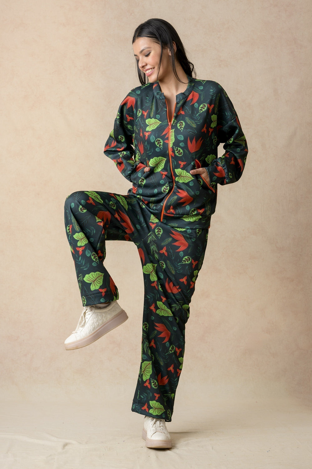 Flaming Lily print twinning set for Mom + Daughter image 3