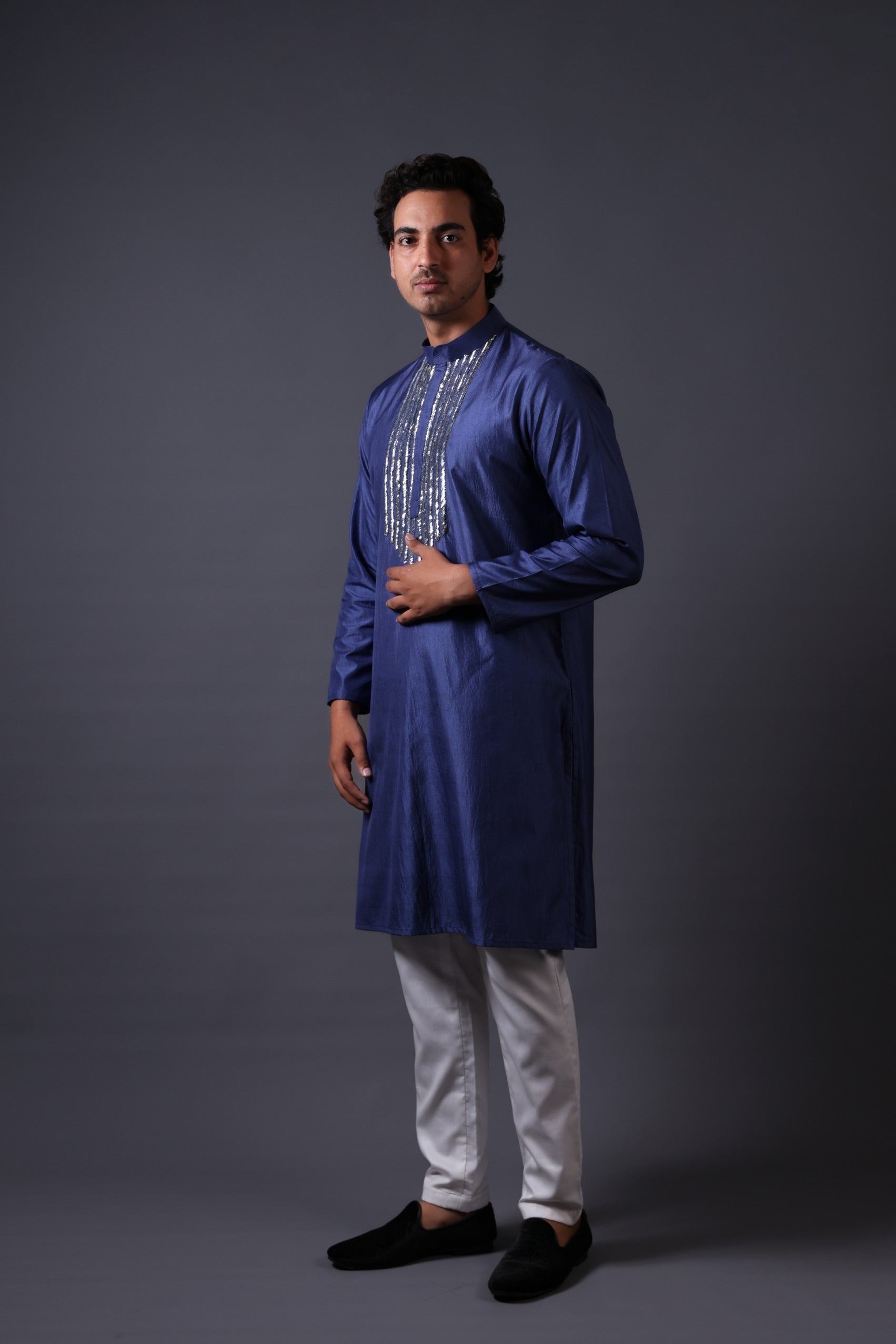 Hand Embroidered Kurta With Pant image 0